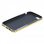 Wholesale iPhone 7 Glitter Sparkly Golden Chrome Case (Black)